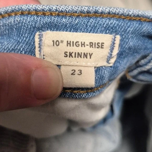Madewell 10 High-Rise Skinny Jeans Light Indigo Blue Size 23 Denim Pants - Picture 6 of 6